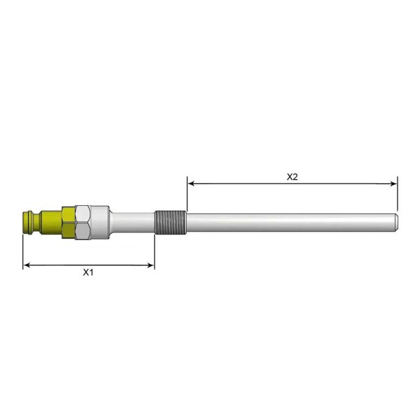 Kompressionstestadapter M8 x 1, 223 mm, X2 78 mm för Mercedes & Jeep Diesel OM640 / OM642 / OM646 / OM651