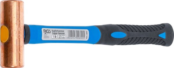 Kopparhammare 1,0 Lb, glasfiberskaft