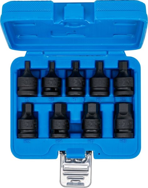 Kraft-Bitshylssats, Insex, 5-19 mm, 1/2, 9 delar
