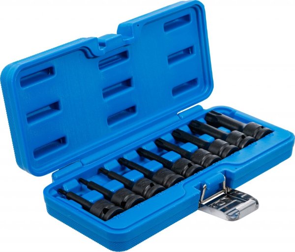 Kraft-Bitshylssats, Torx T20-T70, långa, 1/2, 9 delar