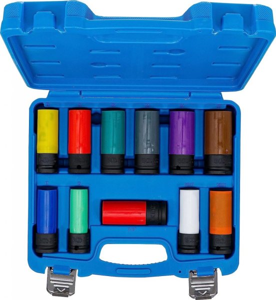 Kraft-specialhylssats 1/2 15–27 mm med fälgskydd, Tesla & Mercedes, 11 delar