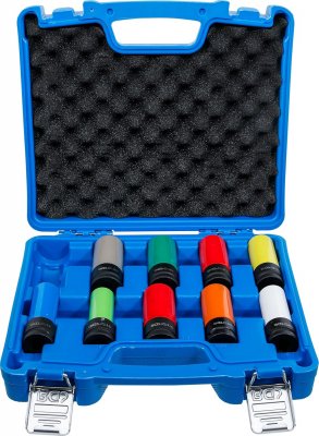 Krafthylssats 15–24 mm, 10 delar med fälgskydd