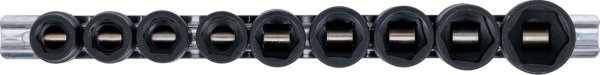 Krafthylssats, extra korta, 13-24 mm, 9 delar