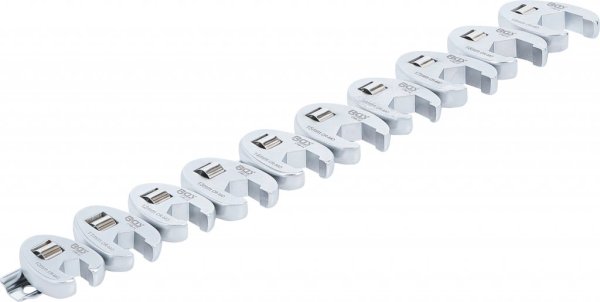Kråkfotsnyckel-sats, 3/8, 10-19 mm, 10 delar