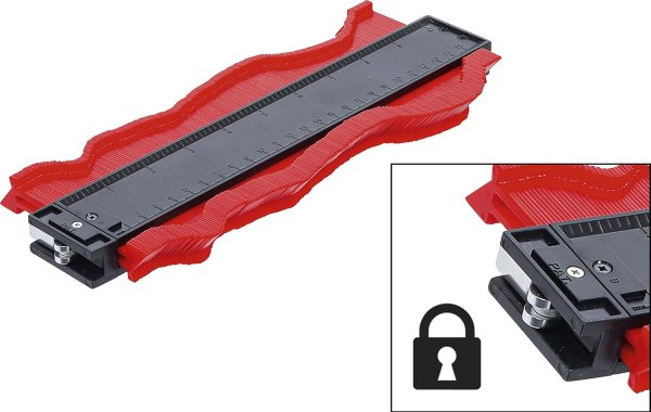 Låsbar Profilmall 250 mm – Konturmätare med Magneter