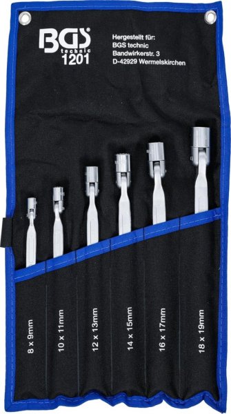 Lednyckelsats, 8-19 mm, 6 delar