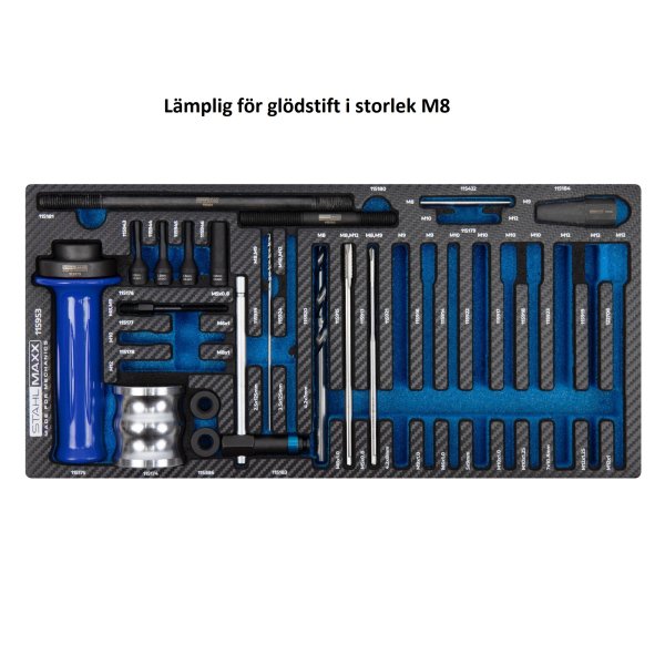 Lämplig för glödstift i storlek M8