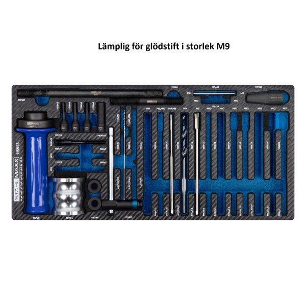 Lämplig för glödstift i storlek M9
