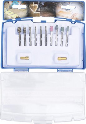 Mini precisionsverktyg tillbehörssats 12 delar – fräsning, slipning & gravering 3 mm