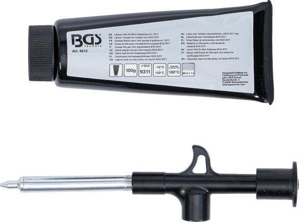 Mini-Smörjspruta med 100 g Lithiumfett – M14x1.5