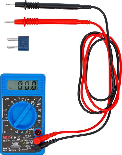 Multimeter, 3 1/2-siffrig, digital