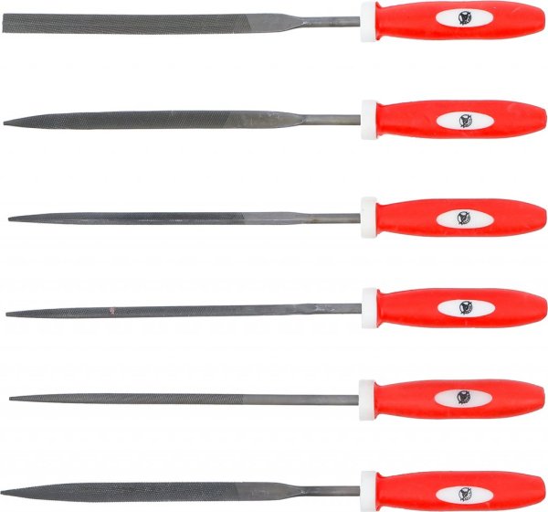Nålfilsats, 140 mm, 6 delar