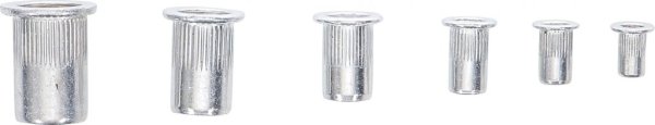 Nitmutter Sortiment 150 delar – Aluminium M3–M10 i sortimentslåda