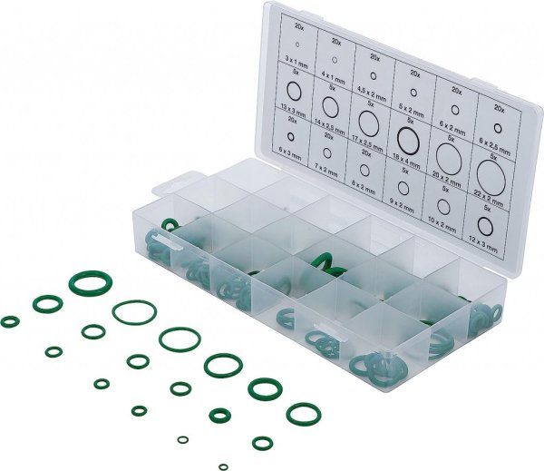 O-Ring Sortiment HNBR AC 225 delar Ø3–22 mm