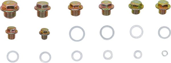 Oljeavtappningsskruv Sortiment med Aluminiumpackningar – 534 delar