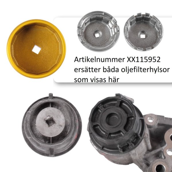 Oljefilterhylsa 64 mm x 14PT Universal