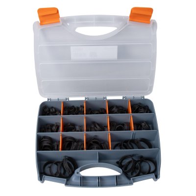 Platsbesparande fjäderbandsklämmor set 13–49 mm – 112 delar, fjäderstål