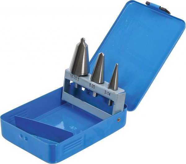 HSS Plåtskalborrsats 3–30,5 mm, 3 delar