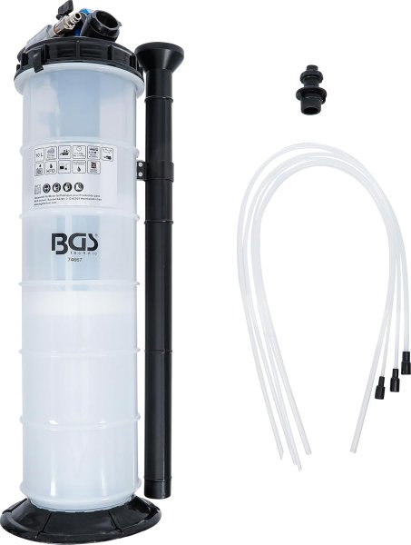 Pneumatisk & Manuell Vakuumsugpump 10 Liter för Olja, Bromsvätska & Kylvätska