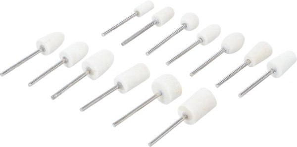 Poleringstrissor 13 delar – ullfilt set 3/32