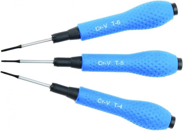 Precisionsmejselsats, Torx, 3 delar
