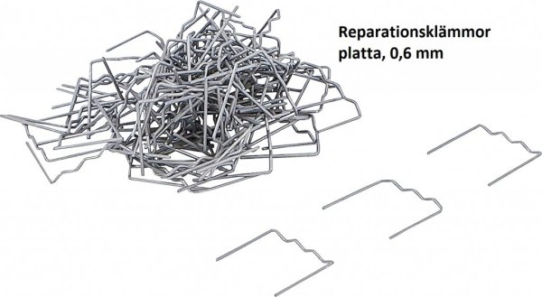 Reparationsklämmor platta, 0,6 mm