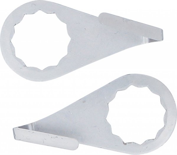 Skärkniv halvrund 2x24 mm – 2-pack reservblad för bilglasverktyg
