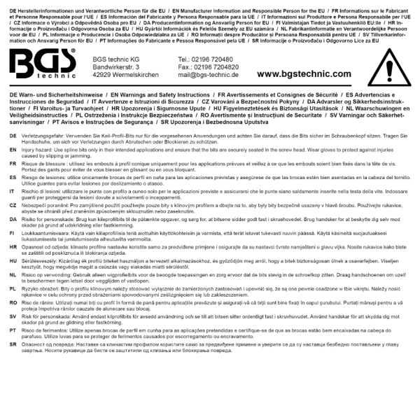 RIBE®-bits 3/8" M5–M14, 100 mm