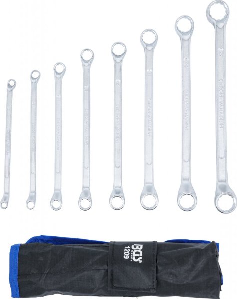 Ringnyckel-sats, bokad, 6-22 mm, 8 delar
