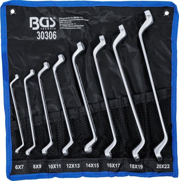 Ringnyckelsats Bockad 6–22 mm 12-kant, 8 delar