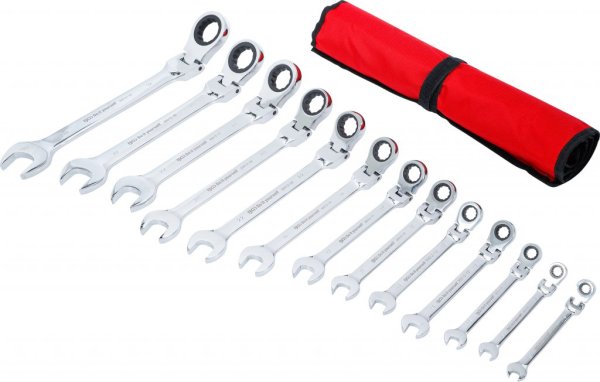 Ringspärrnyckelsats ledbar 8–32 mm, 13 delar