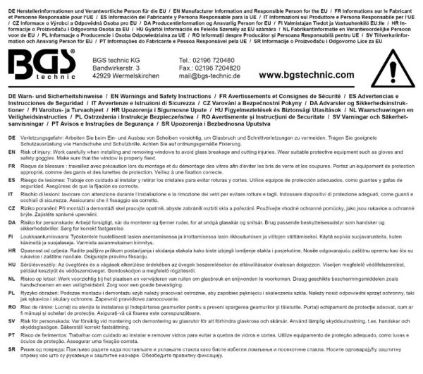Säkerhetsinformation BG7995