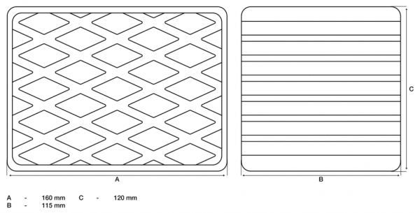 Gummiblock 160 x 120 x 115 mm