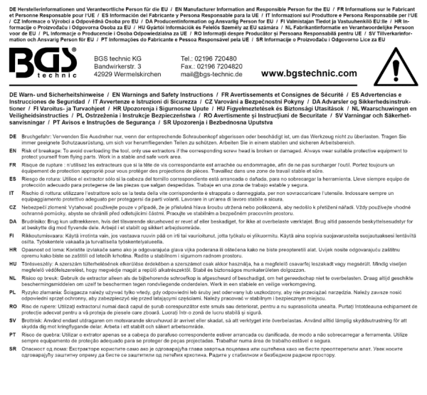 Bult- & mutteravdragare 1/2", 10-19 mm, 10 delar