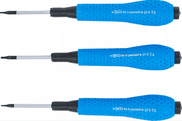 Precisionsmejselsats, Torx, 3 delar