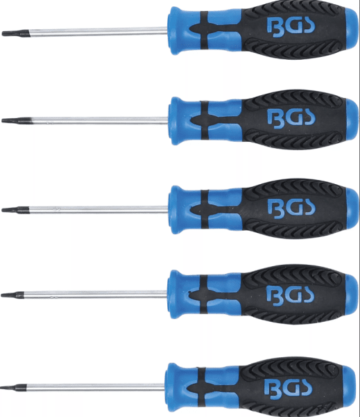 Skruvmejselsats Torx T6-T10, 5 delar