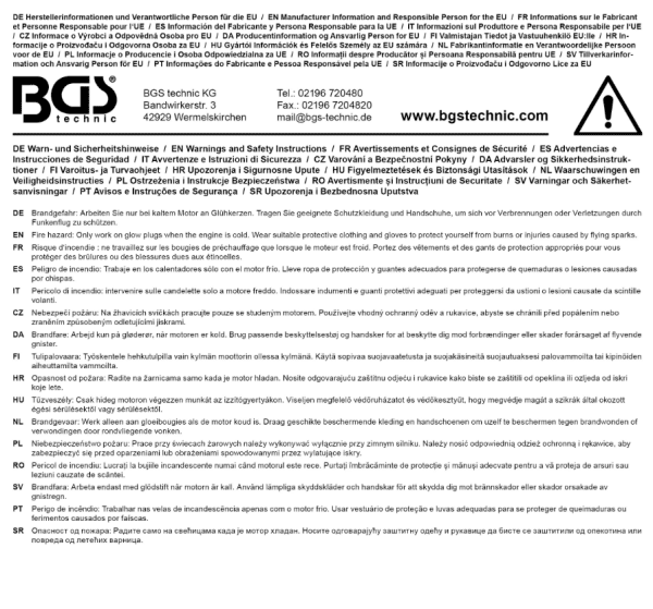 Specialhylssats för glödstiftselektroder – M8–M12, 1/4”, 6 delar