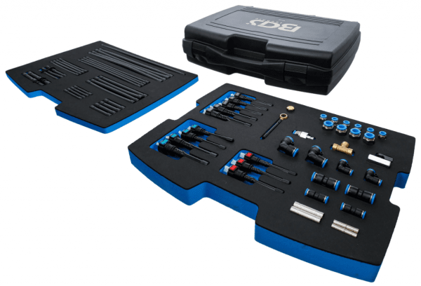 Adapter- och rörsats trycktest BGS63410 – bränsle, AdBlue & kylsystem