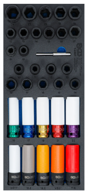 Skruvutdragarsats 1/2 33 delar med spiralhylsor & krafthylsor