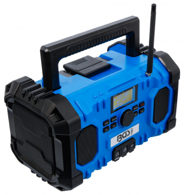Batteridriven DAB+ radio 18V/230V Bluetooth IP65