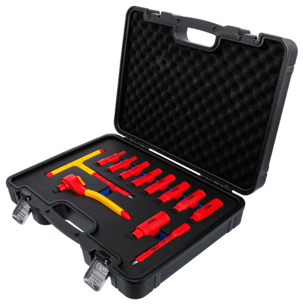 VDE hylsnyckelsats 3/8″ 7–22 mm – 12 delar isolerade Pro Torque®