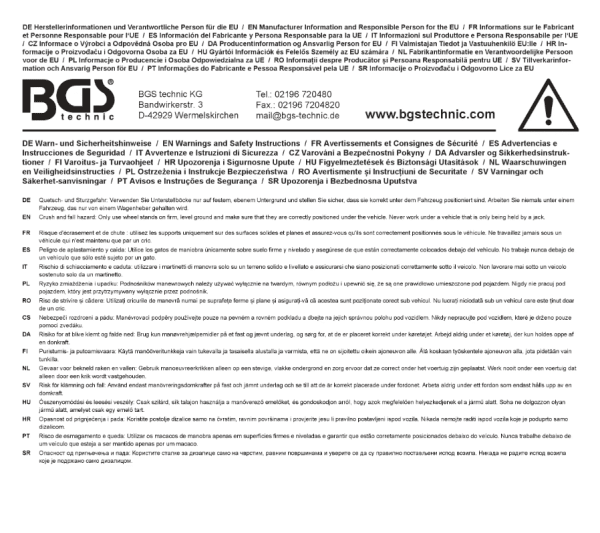 Pallbock 3 Ton Extra Hög 440–720 mm med Bultlås
