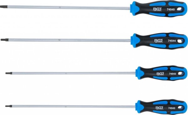 Skruvmejselsats Torx T15-T30, Extra lång