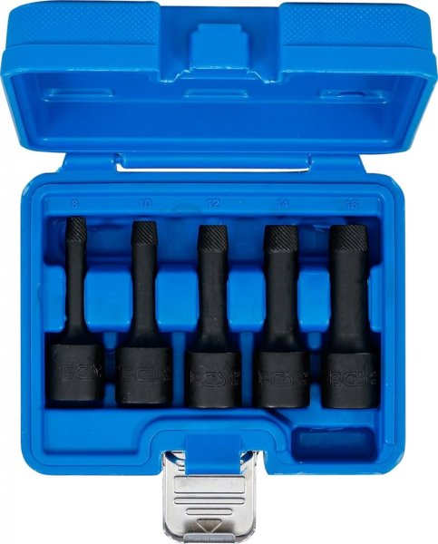 Skruvutdragare, insex & torx, 8-16 mm, 5 delar,