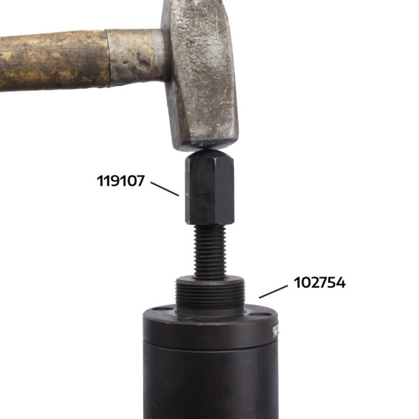 slå med hammare på Slagspets för hydraulspindel, M20 x 2,5