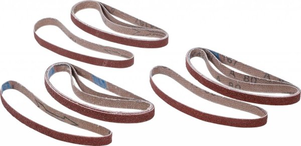 Slipband 330x10 mm, 12 st. – Korn K60/K80/K120 för BGS8853