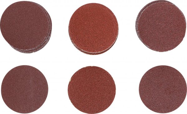 Slippapper Ø 50 mm kardborre K60–120 – 30 delar för excenterslip