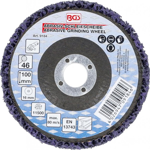 Slipskiva svart Ø 100 mm BGS 3268 – K46 SiC