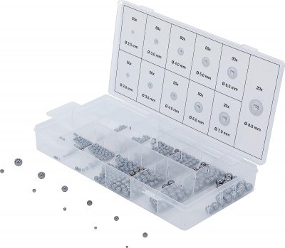 Stålkulor Sortiment 470 delar – Precisionskulor 2–8 mm