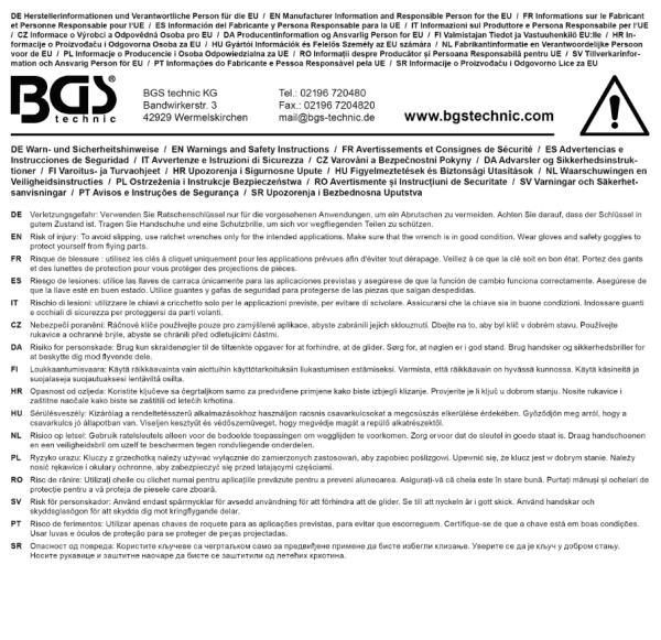 Spärrringnyckelsats 4-i-1, 3 delar, 8–19 mm, 72-tand